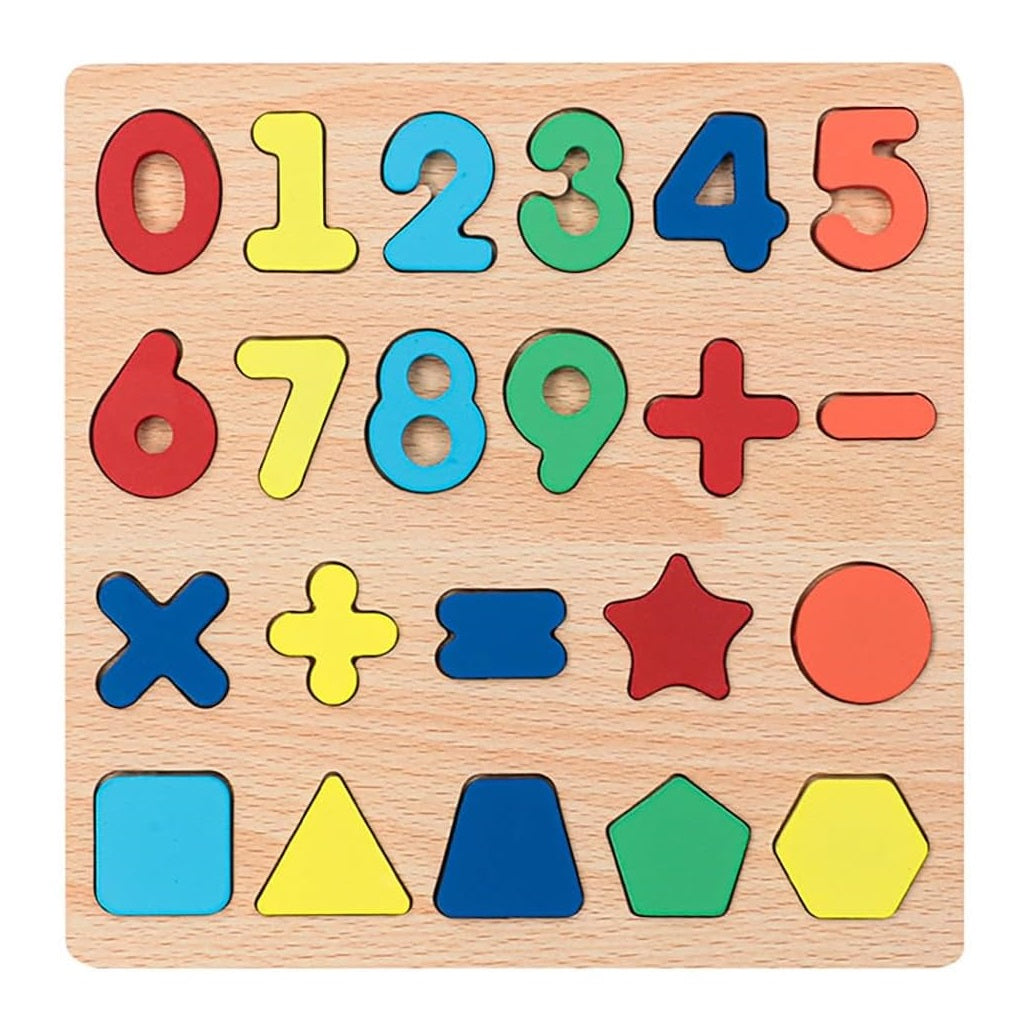Wooden 3d Colorful Alphabets,Numbers & Shapes Sorting Boards