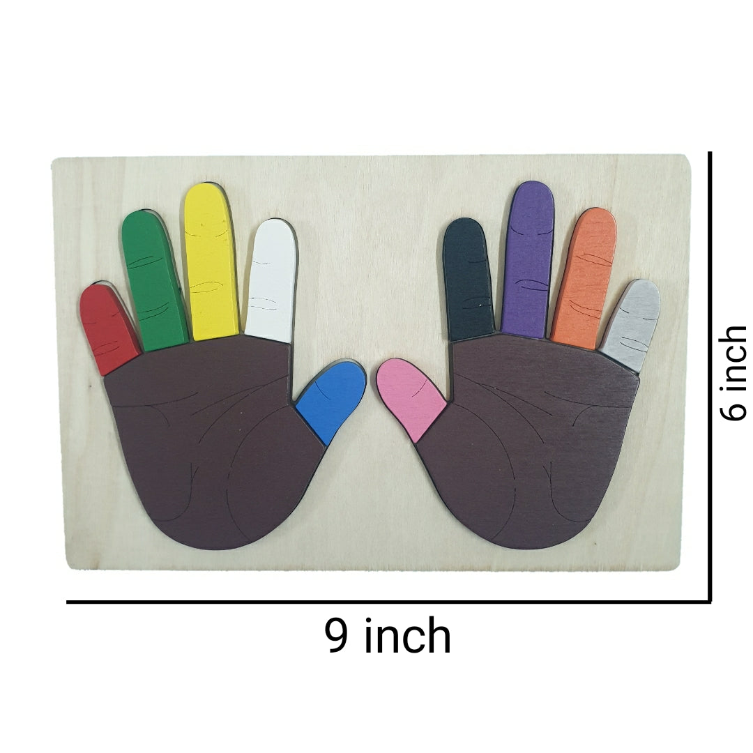Wooden Hand Sorting Board With Color Matching Activity