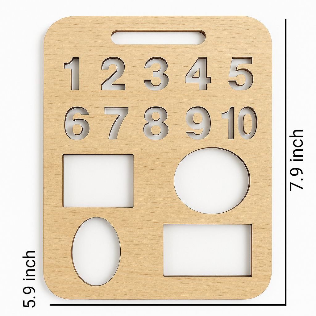 Wooden 3-in-1 Stencil Tracing Practice Set