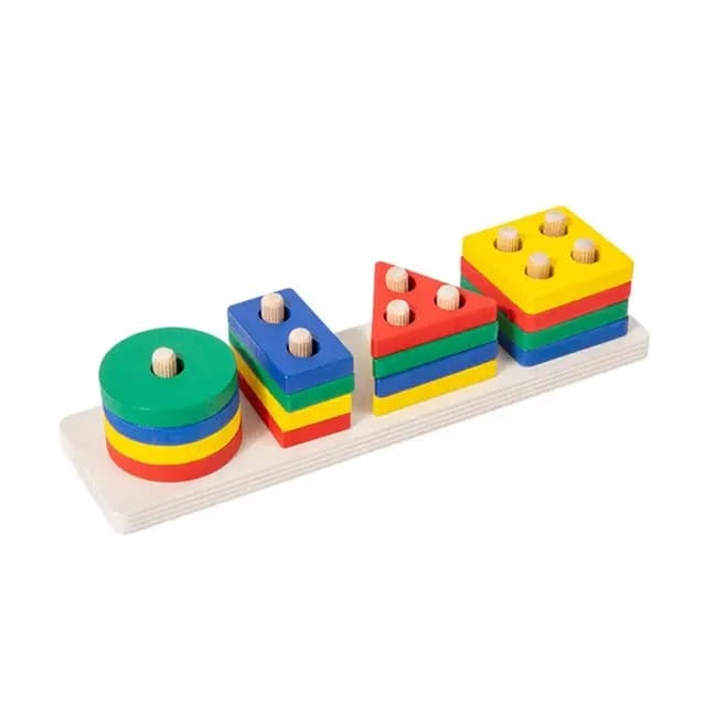 Wooden Multicolor Geometric Shapes Sorters