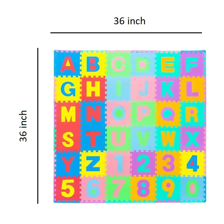 Alphabet & Numbers Big 36 Pcs Activity Foam Mat