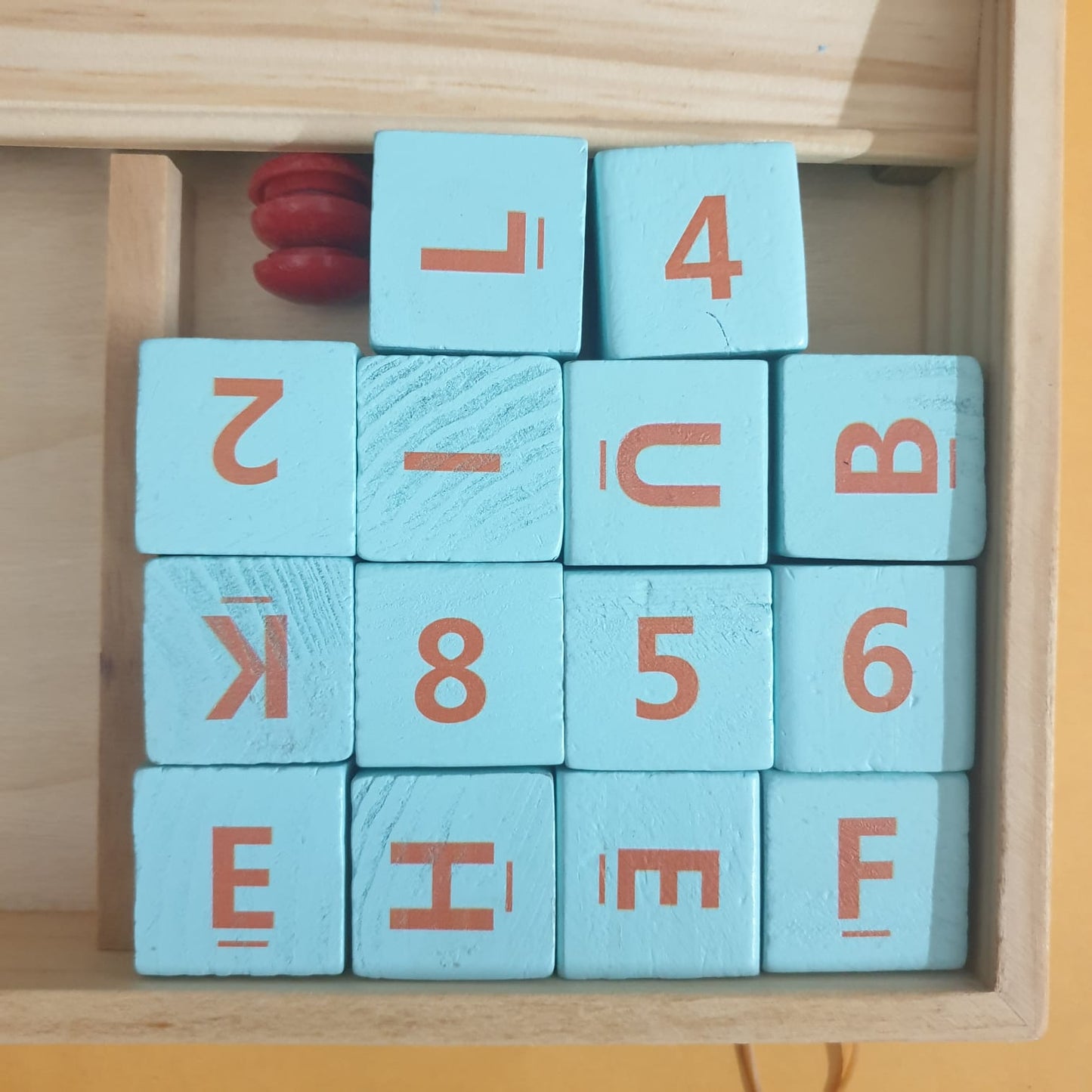Wooden Alphabets Blocks & 2 In 1 Writing Board With Flash Cards