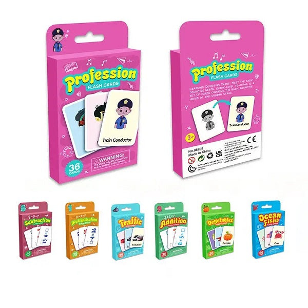 7-in-1 Early Learning Brain-Boosting Flash Card Set