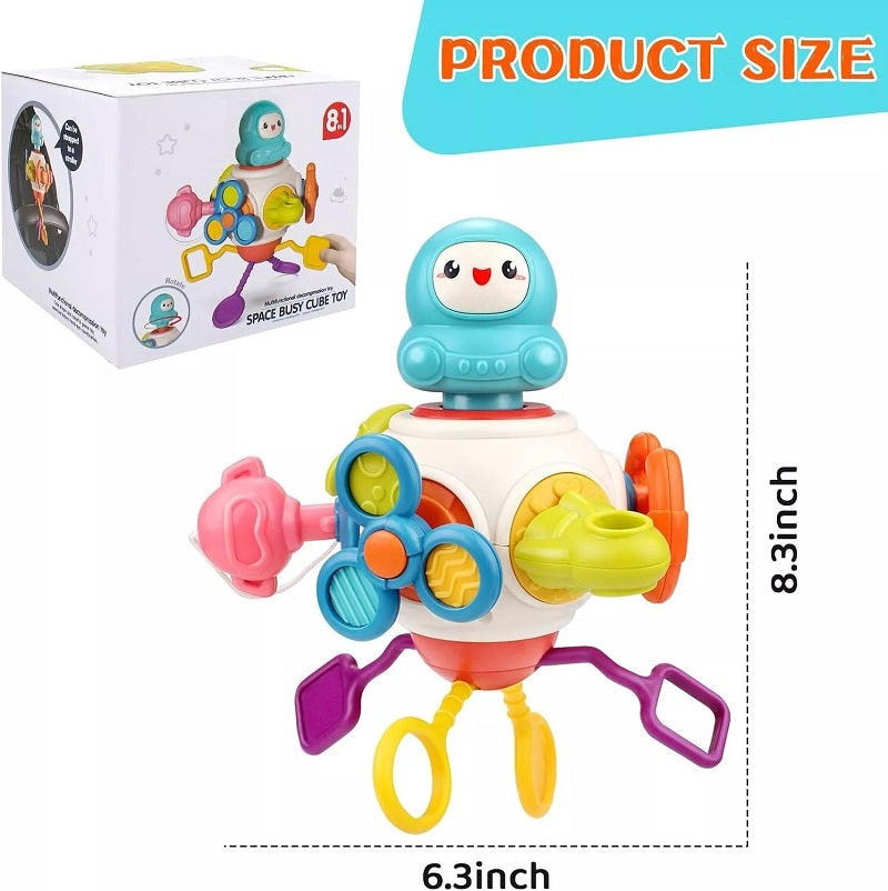 8 In 1 Multifunction Space Busy Teether With Rattles
