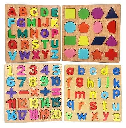Preschool Capital 3D Alphabets Wooden Plate