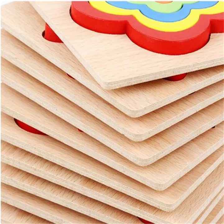 Children's Jigsaw Puzzle Wooden Toys Baby Montessori Learning Match Toys