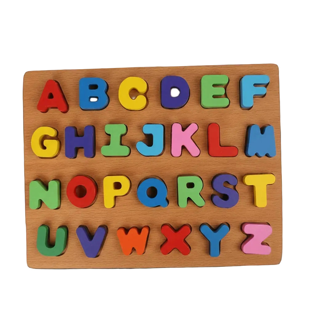 Preschool Capital 3D Alphabets Wooden Plate