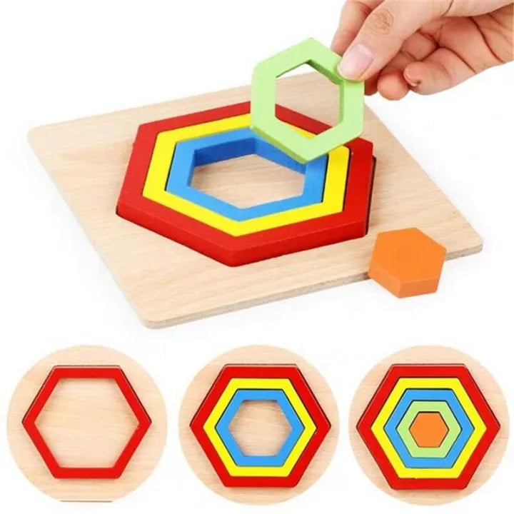 Children's Jigsaw Puzzle Wooden Toys Baby Montessori Learning Match Toys