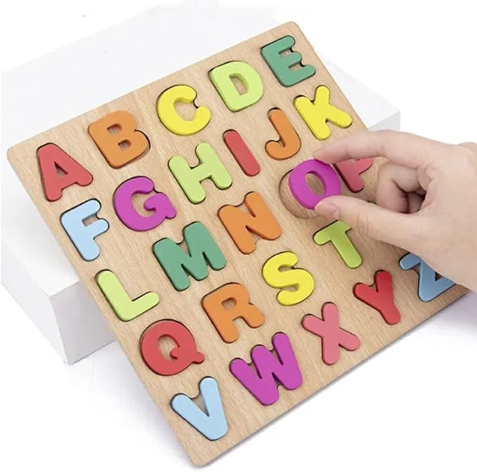 Preschool Capital 3D Alphabets Wooden Plate