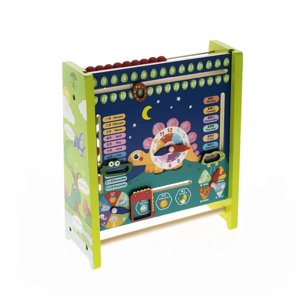Wooden Multifunctional Calendar With Abacus & White Board