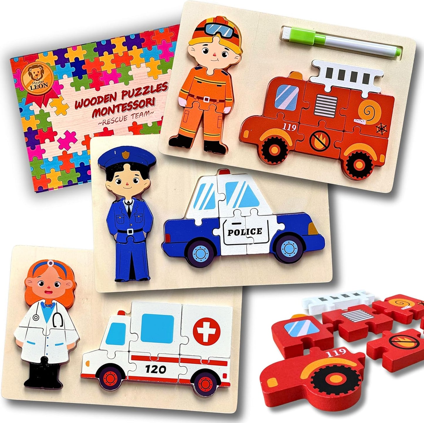 Wooden 3D Jigsaw Puzzle Board With Drawing Area