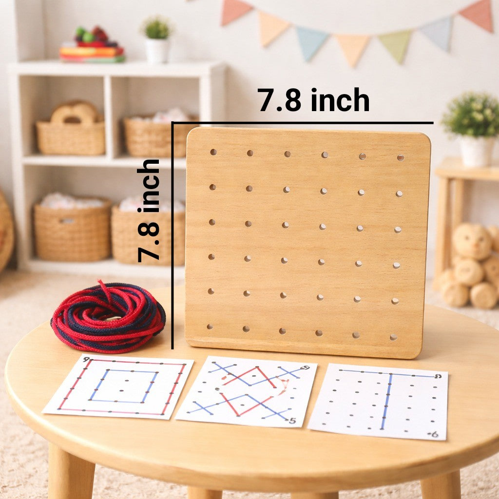 Wooden Mind Sharpening Color Sorting & Lacing Activity Set