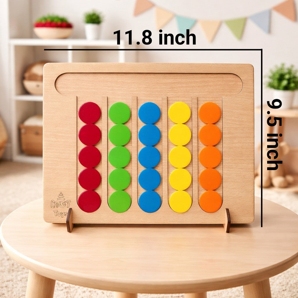 Wooden Mind Sharpening Color Sorting & Lacing Activity Set