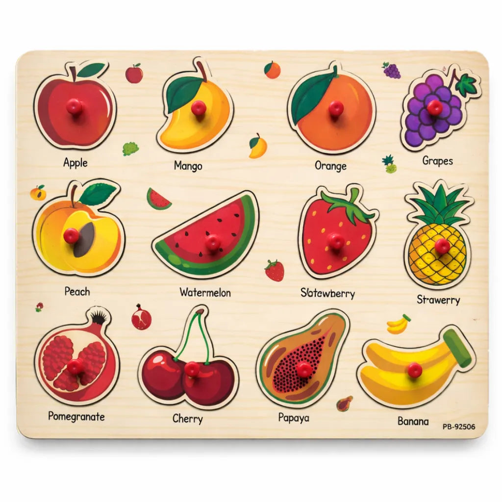 Wooden Montessori Interactive Peg Puzzle Sorting Boards