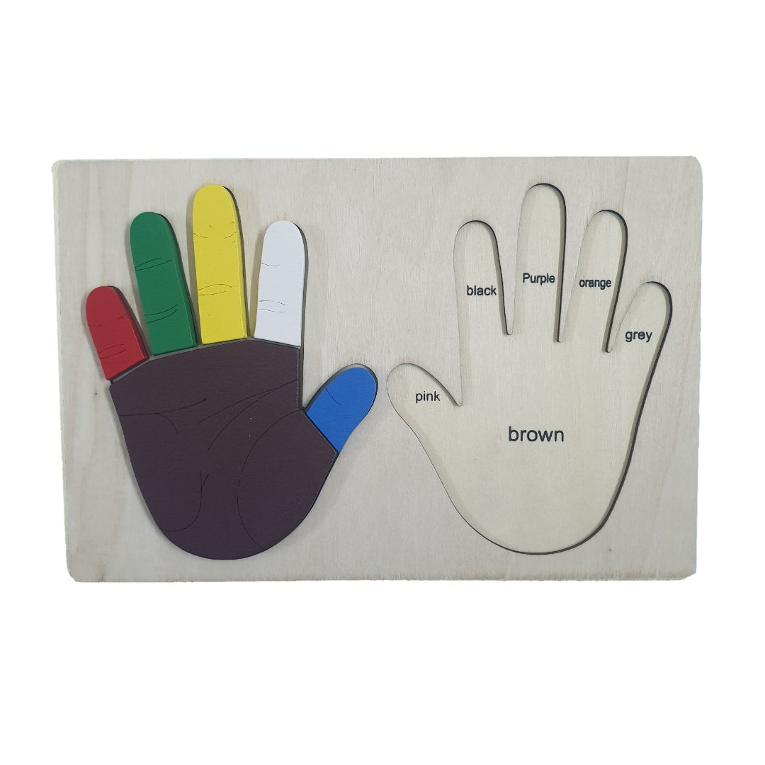 Wooden Hand Sorting Board With Color Matching Activity