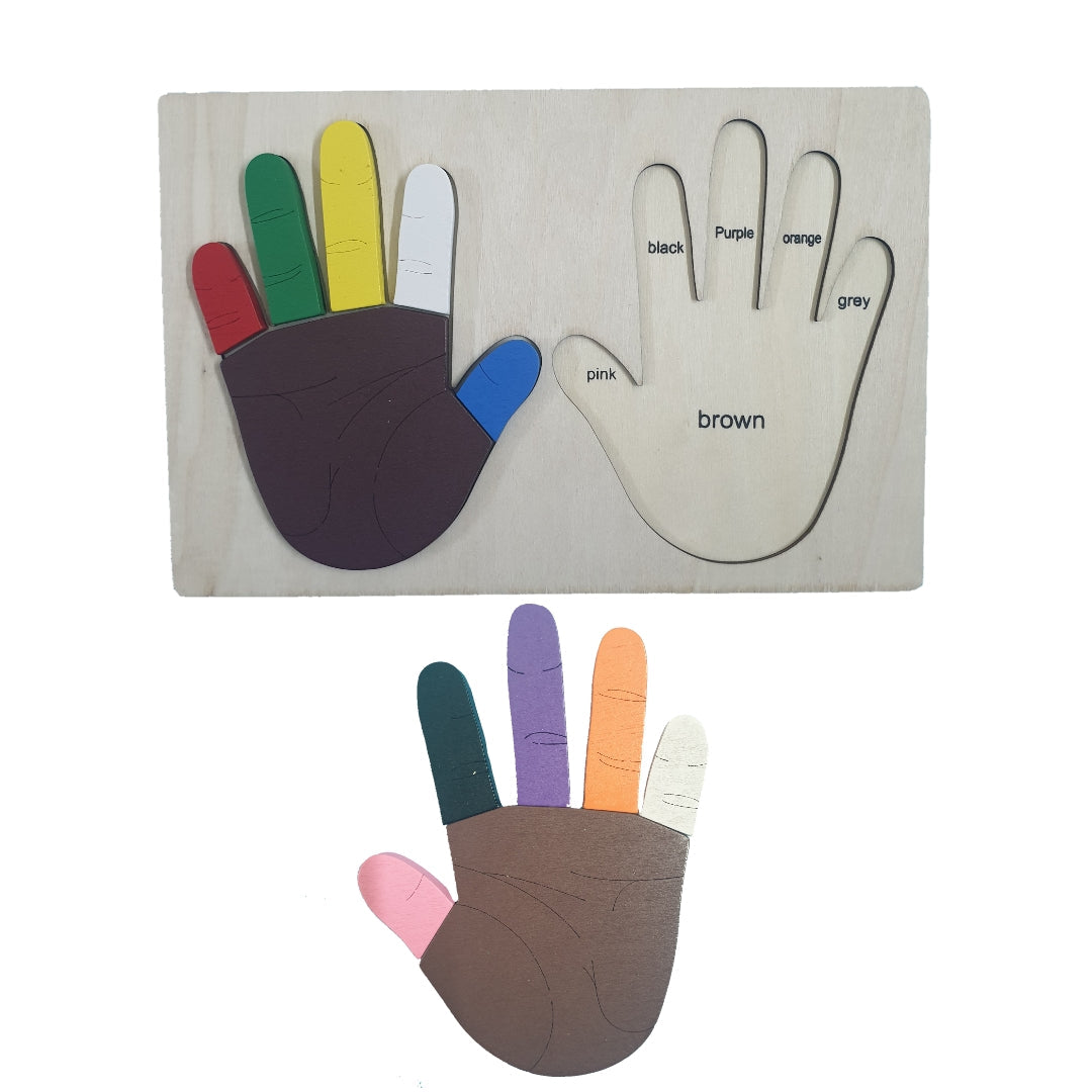 Wooden Hand Sorting Board With Color Matching Activity