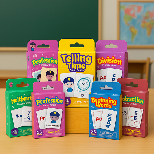 7-in-1 Early Learning Brain-Boosting Flash Card Set