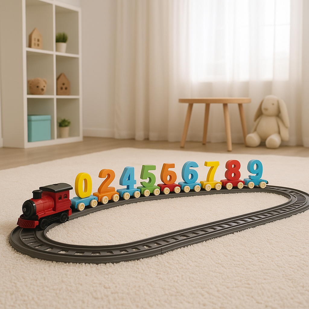53 Pcs Digital Numbers Electric Train Track