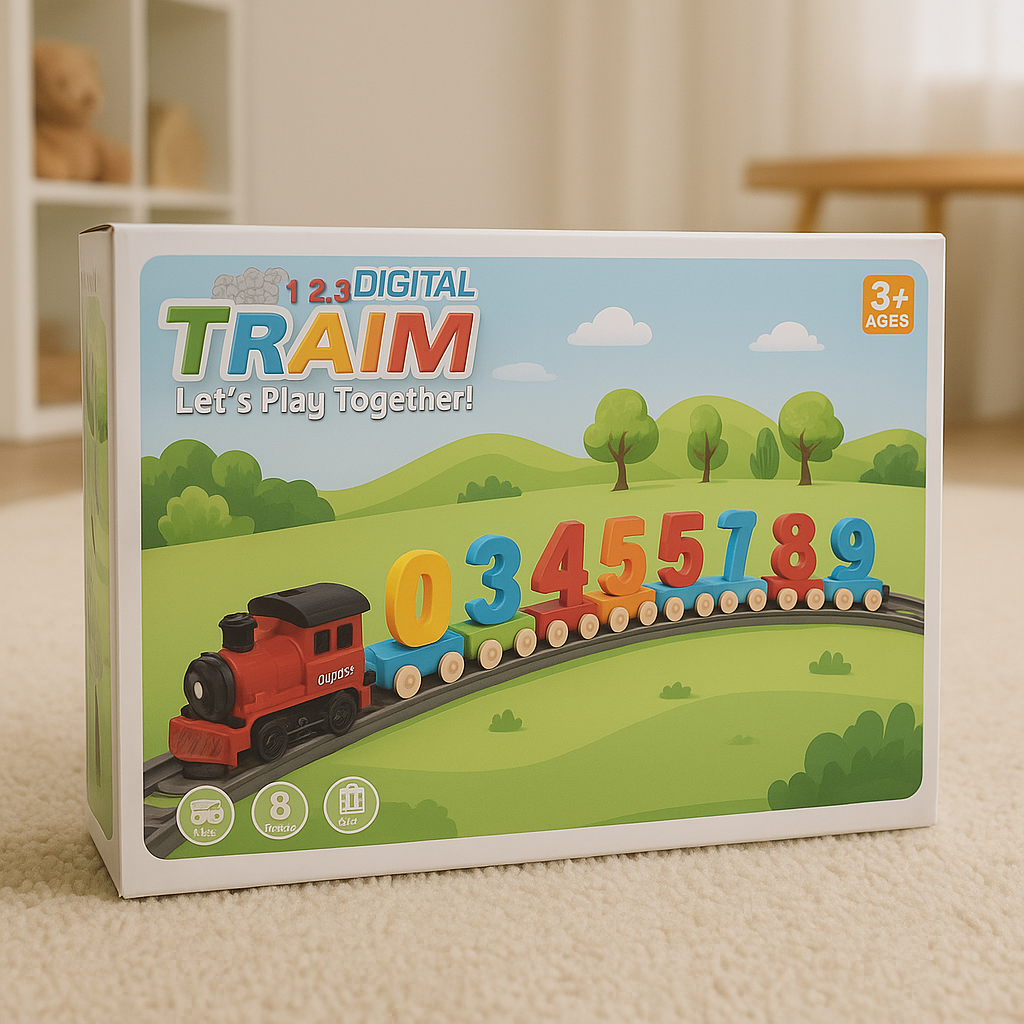 53 Pcs Digital Numbers Electric Train Track