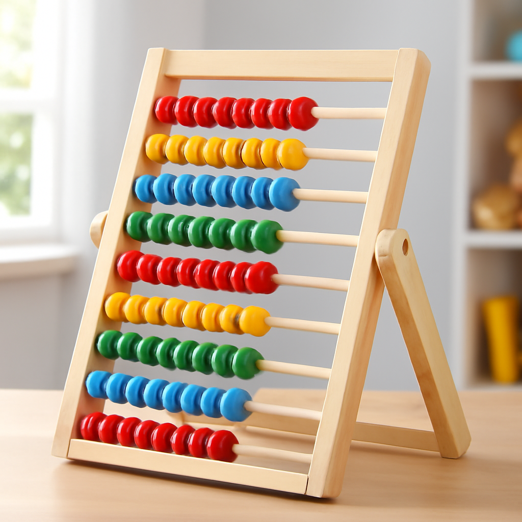Wooden Multicolor Abacus Counting Rack