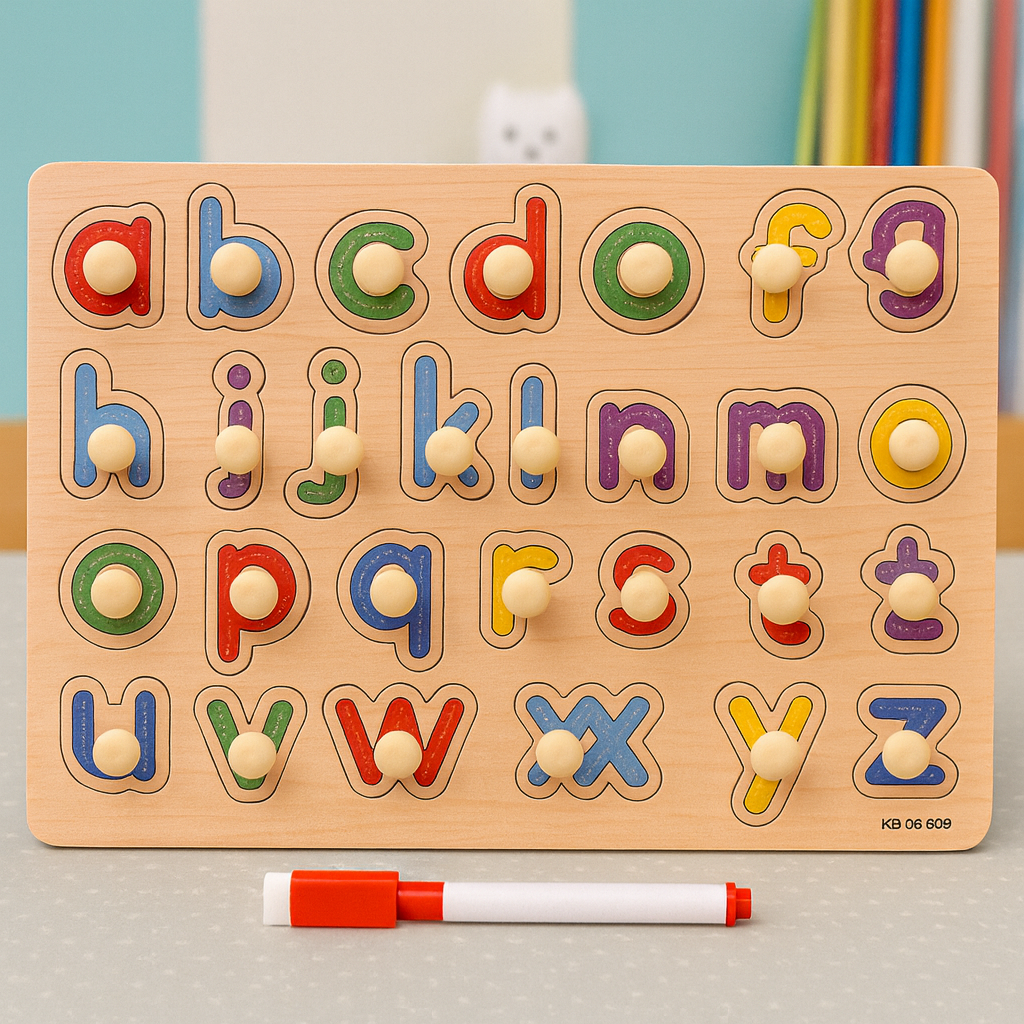 Wooden Sorting Peg Puzzle Knob Boards