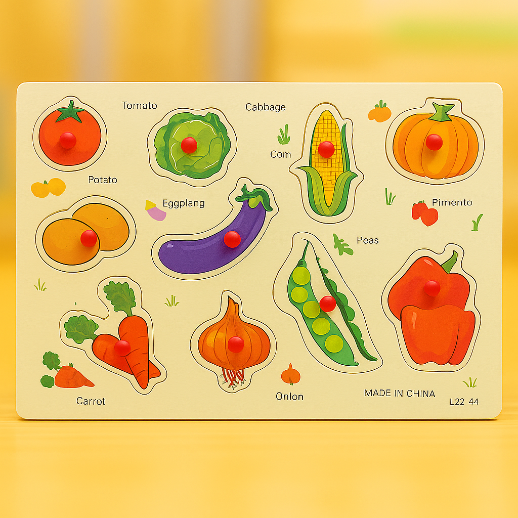 Wooden Peg Puzzle Pin Sorting Boards