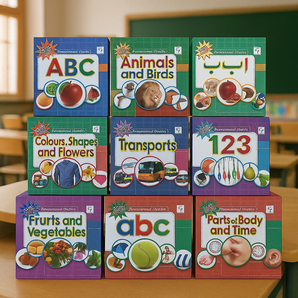 All-in-One Educational 10 Flashcards Combo for Young Learners