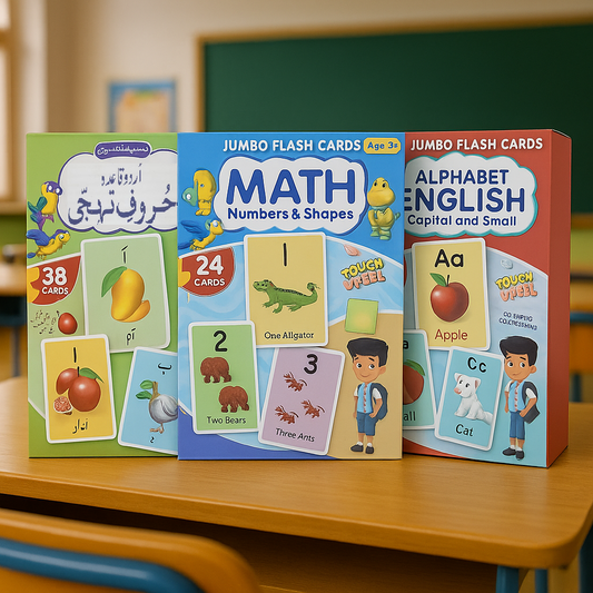 3-in-1 Flashcards Combo - Perfect Early Learning Pack for Kids