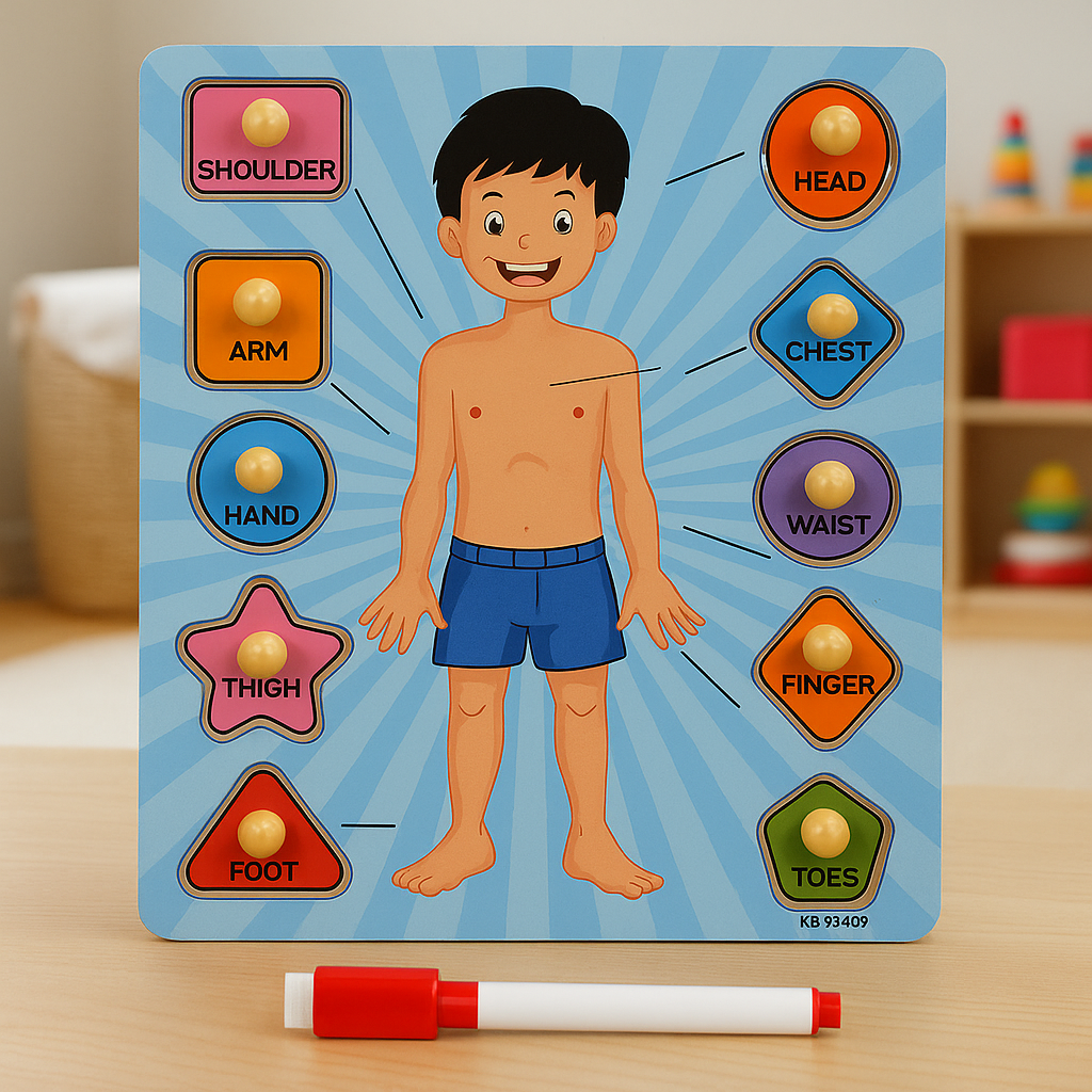 Wooden Sorting Peg Puzzle Knob Boards