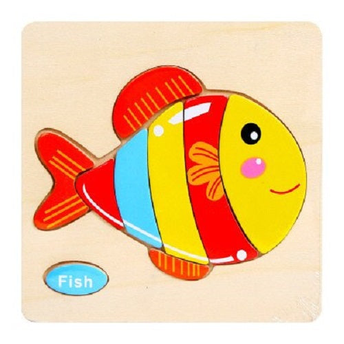 Wooden Montessori Jigsaw Puzzle Board