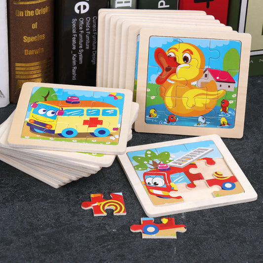 Wooden Montessori Characters Jigsaw Puzzle Boards