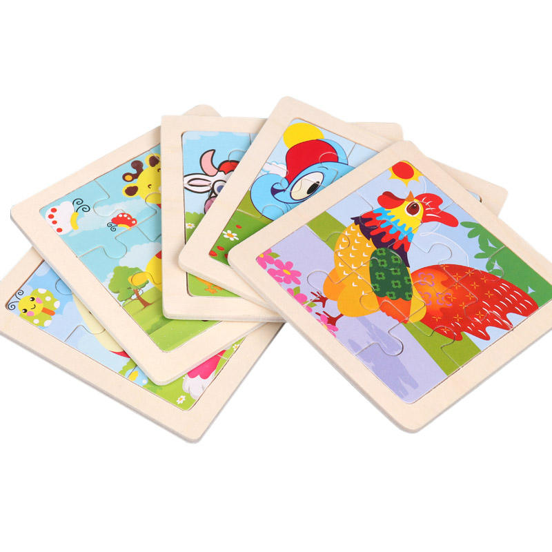 Wooden Montessori Characters Jigsaw Puzzle Boards
