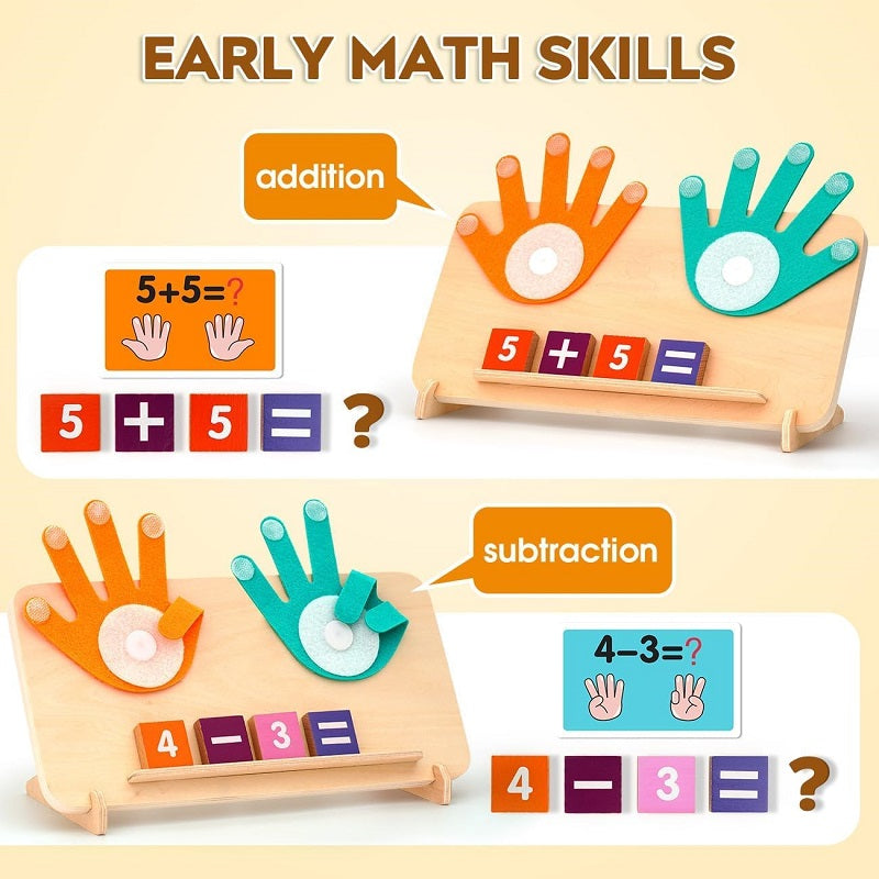Wooden Montessori Fingers Numbers Counting & Maths Learning Toy