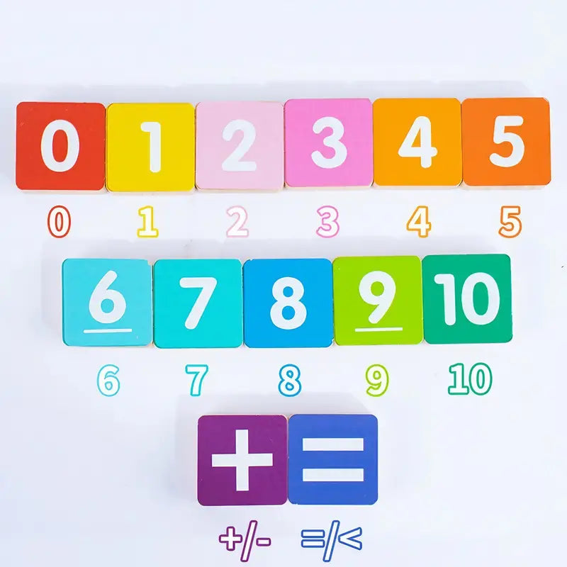 Wooden Montessori Fingers Numbers Counting & Maths Learning Toy