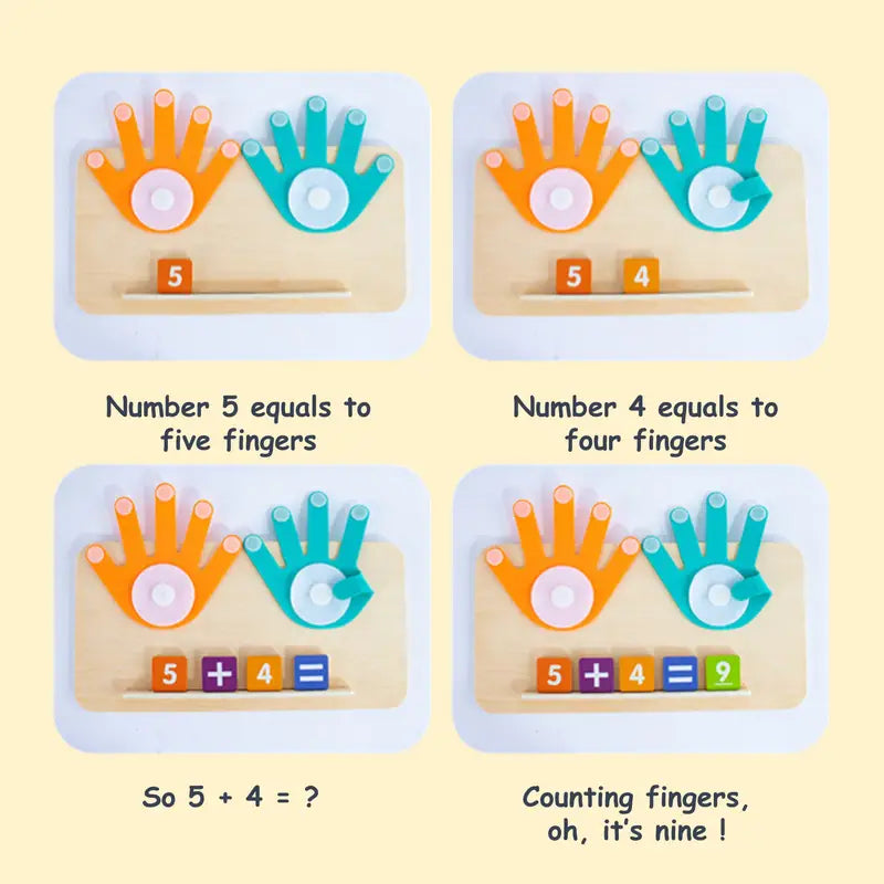 Wooden Montessori Fingers Numbers Counting & Maths Learning Toy