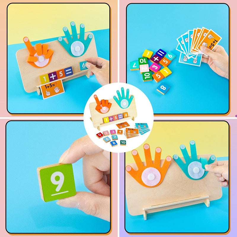 Wooden Montessori Fingers Numbers Counting & Maths Learning Toy