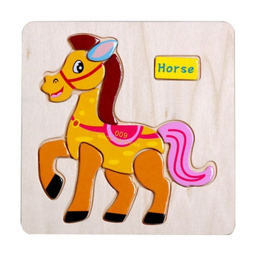 Wooden Montessori Jigsaw Puzzle Board