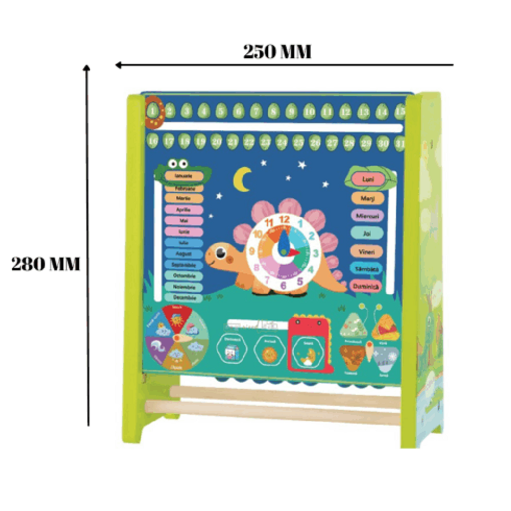 Wooden Multifunctional Calendar With Abacus & White Board