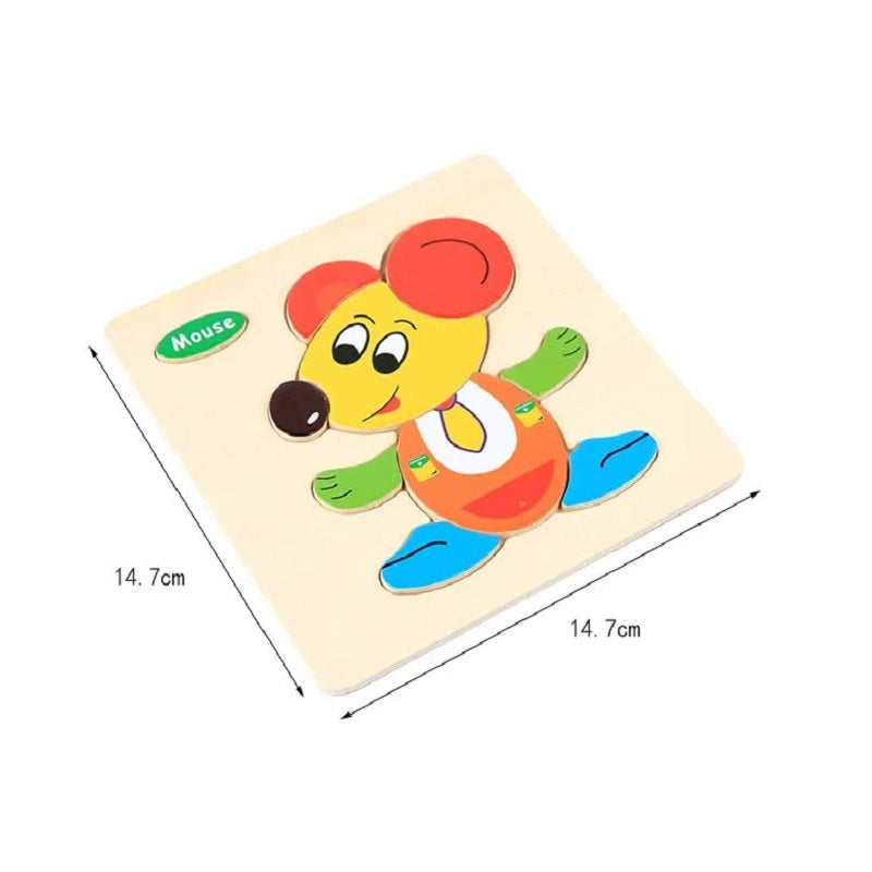 Wooden Montessori Jigsaw Puzzle Board