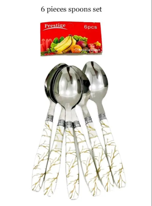 6 Pices Spoon Set Stainless Steeln