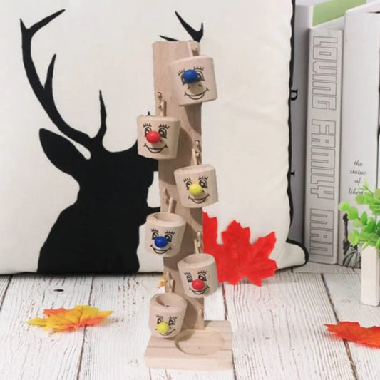 Wooden Funny Rolling Ball Barrel Bucket Tower Activity Toy