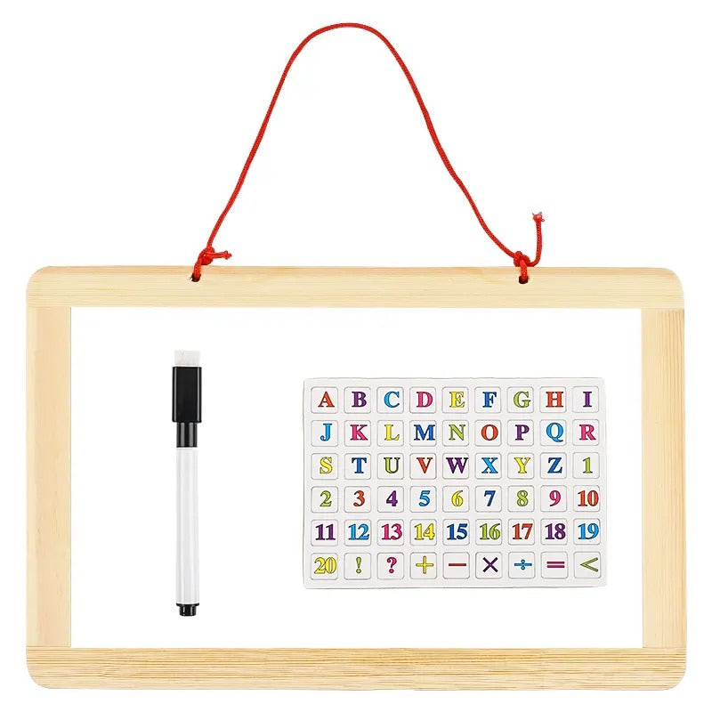 Wooden Magnetic Double Sided White & Black Writing & Drawing Board