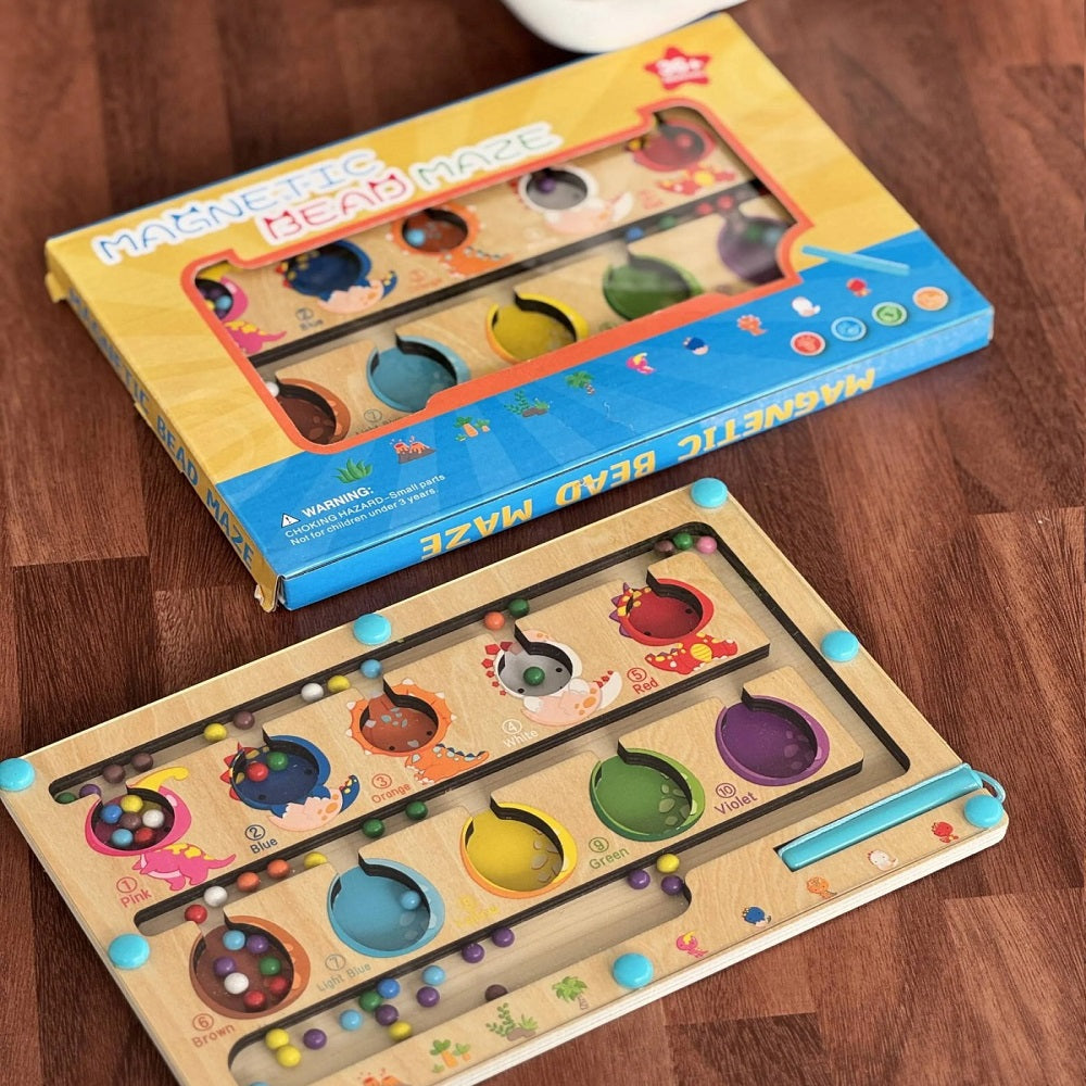 Wooden Magnetic Beads Sorting Activity Maze