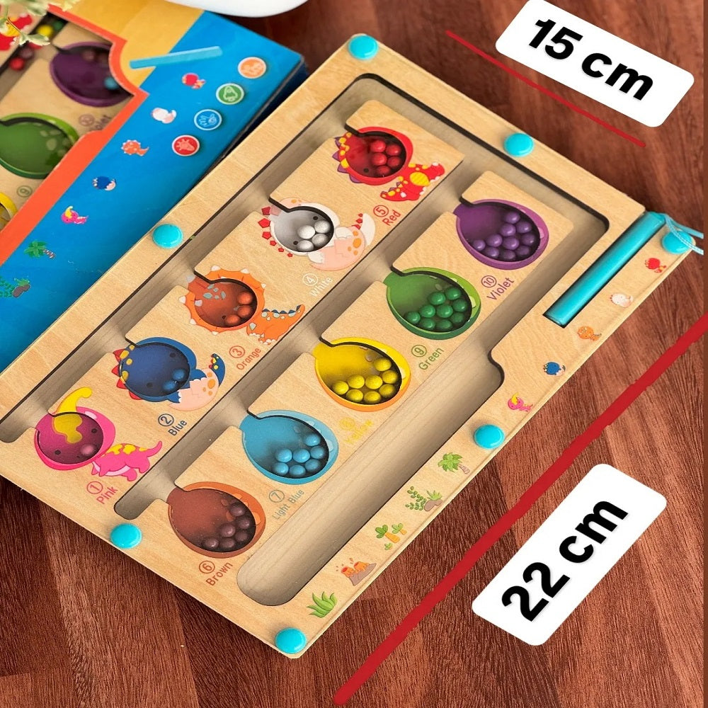 Wooden Magnetic Beads Sorting Activity Maze