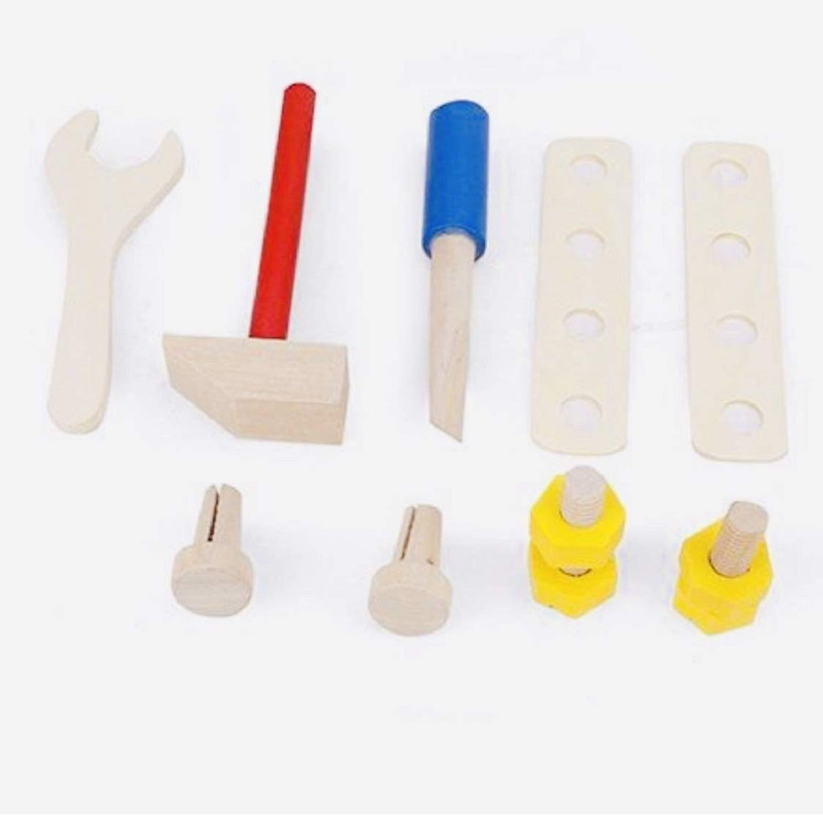 Wooden Multicolor Construction Activity Tool Kit Set