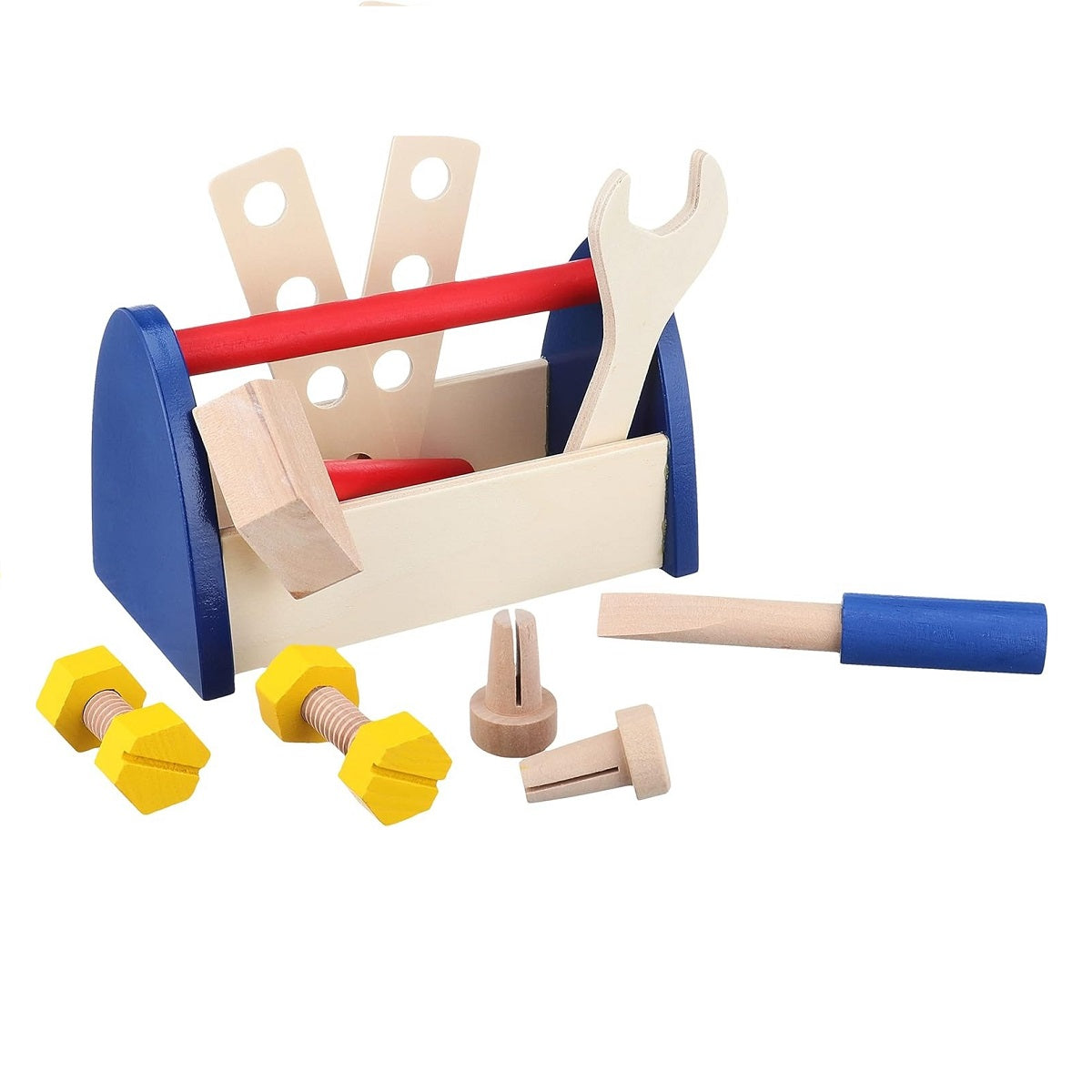 Wooden Multicolor Construction Activity Tool Kit Set