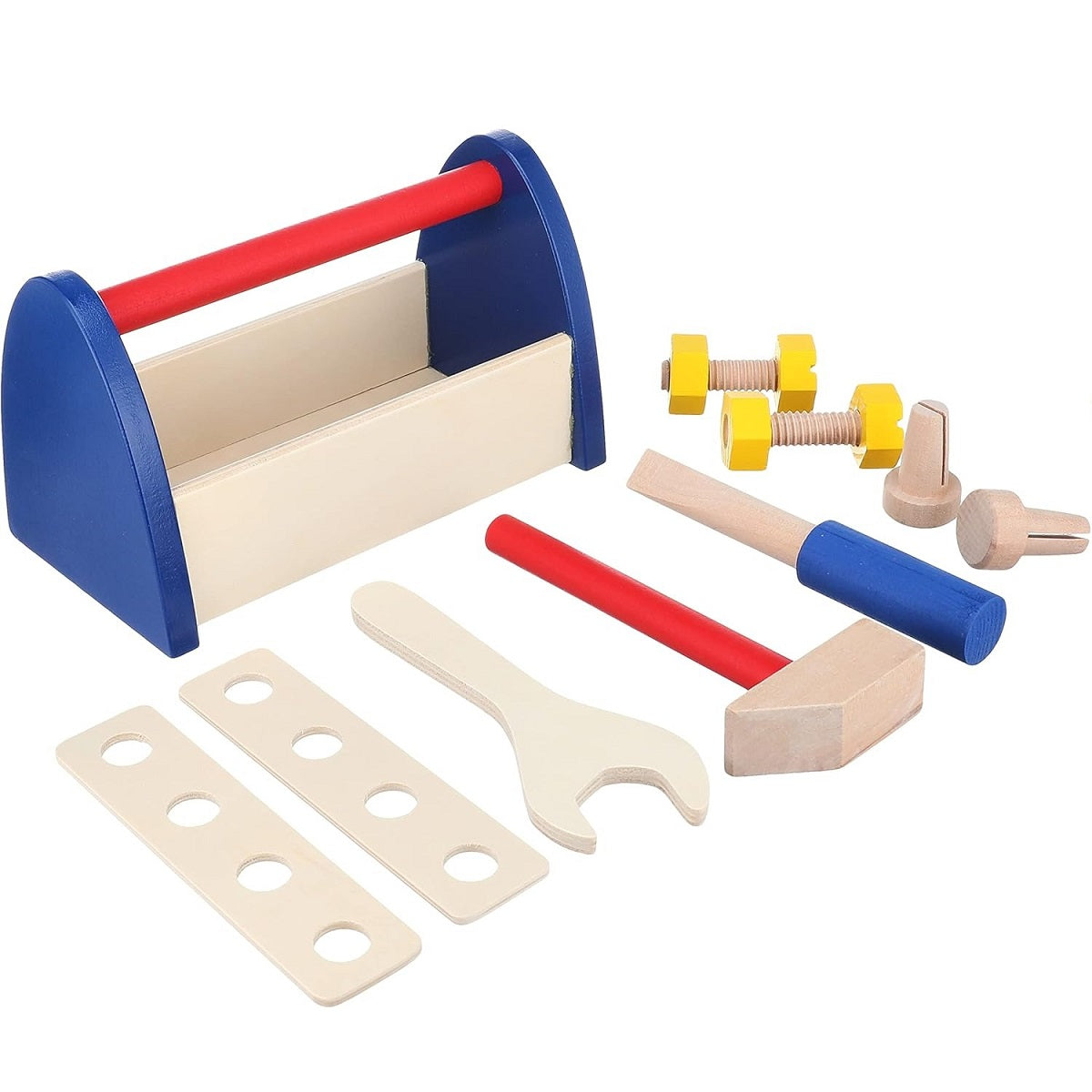 Wooden Multicolor Construction Activity Tool Kit Set