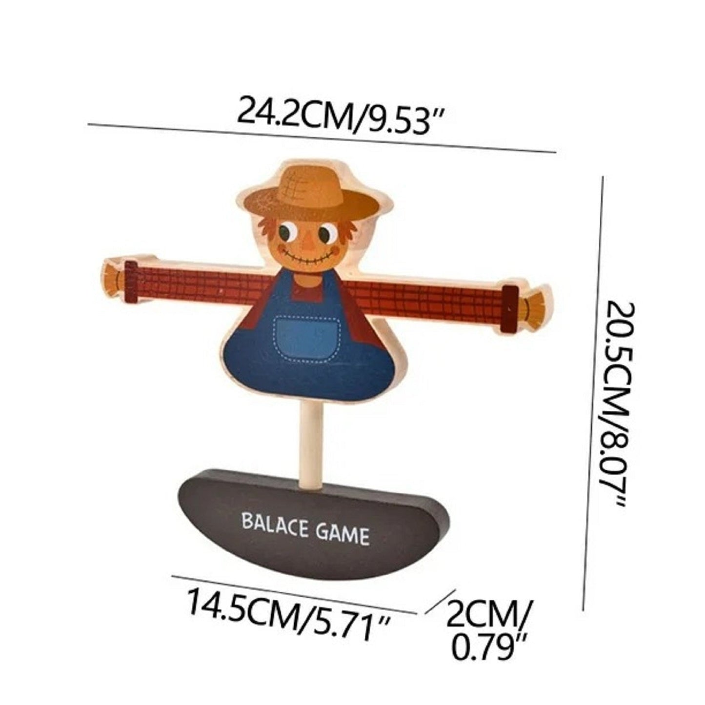 Wooden Montessori Balancing Game With Lacing Activity