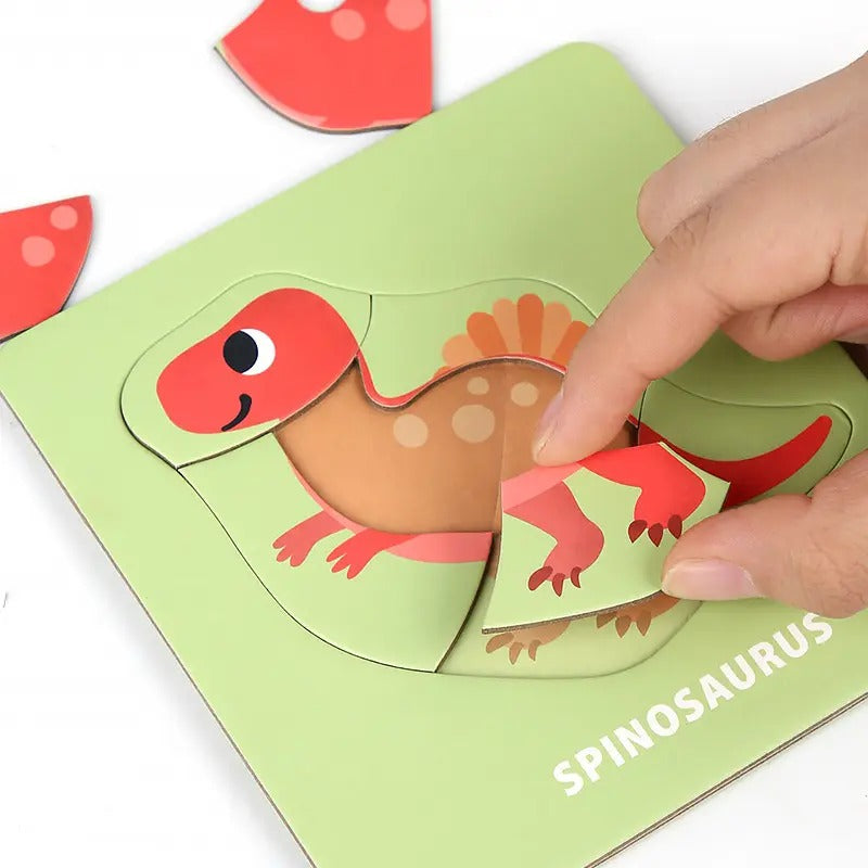 Wooden Multifunctional Animals Jigsaw Puzzle With Sketching Activity