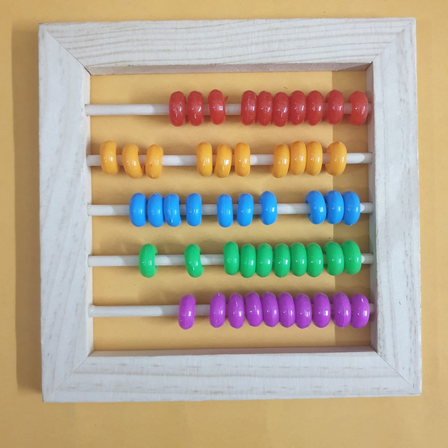 Wooden Abacus Counting Rack With Capital Alphabets Blocks